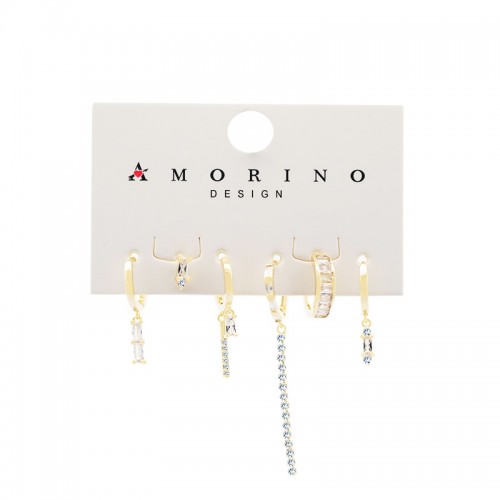 SET 6 ORECCHINI DIVERSI CON ZIRCONI - YK25120C158 SET 6 ORECCHINI DIVERSI CON ZIRCONI - YK25120C158