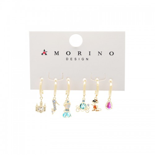 SET 6 ORECCHINI FIABESCHI CON ZIRCONI - YK25120C160