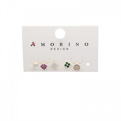 SET 5 ORECCHINI DIVERSI CON ZIRCONI - YK2592C28