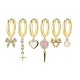 SET 6 ORECCHINI DIVERSI CON CIONDOLI - YK26132C851