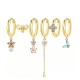 SET 6 ORECCHINI DIVERSI CON CIONDOLI A TEMA GIARDINO - YK26132C855