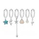 SET 6 ORECCHINI DIVERSI CON CIONDOLI MARINI - YK26132C856
