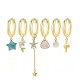 SET 6 ORECCHINI DIVERSI CON CIONDOLI MARINI - YK26132C856
