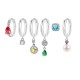 SET 6 ORECCHINI DIVERSI CON ZIRCONI COLORATI E PERLA - YK26132C858