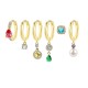 SET 6 ORECCHINI DIVERSI CON ZIRCONI COLORATI E PERLA - YK26132C858