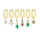 SET 6 ORECCHINI DIVERSI CON CIONDOLI GEOMETRICI - YK26132C860