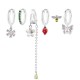 SET 6 ORECCHINI DIVERSI A TEMA GIARDINO CON FRAGOLA - YK26132C863