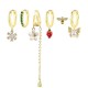 SET 6 ORECCHINI DIVERSI A TEMA GIARDINO CON FRAGOLA - YK26132C863