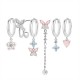 SET 6 ORECCHINI DIVERSI A TEMA GIARDINO ROMANTICO - YK26132C864