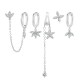 SET 6 ORECCHINI DIVERSI CON ZIRCONI A TAGLIO MARQUISE - YK26132C865