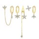 SET 6 ORECCHINI DIVERSI CON ZIRCONI A TAGLIO MARQUISE - YK26132C865