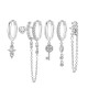 SET 6 ORECCHINI DIVERSI CON ZIRCONI - YK26132C866