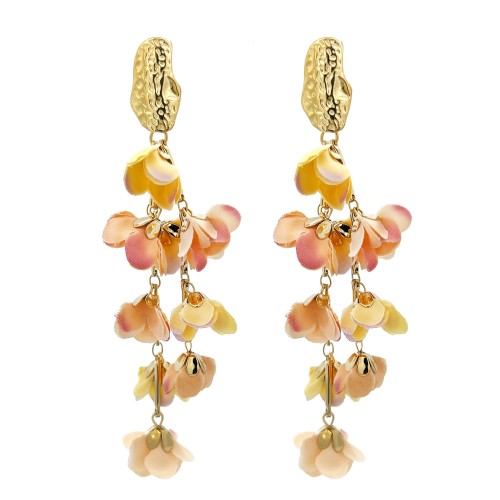 ORECCHINI PENDENTI LUNGHI CON FIORE - YNK23100F124