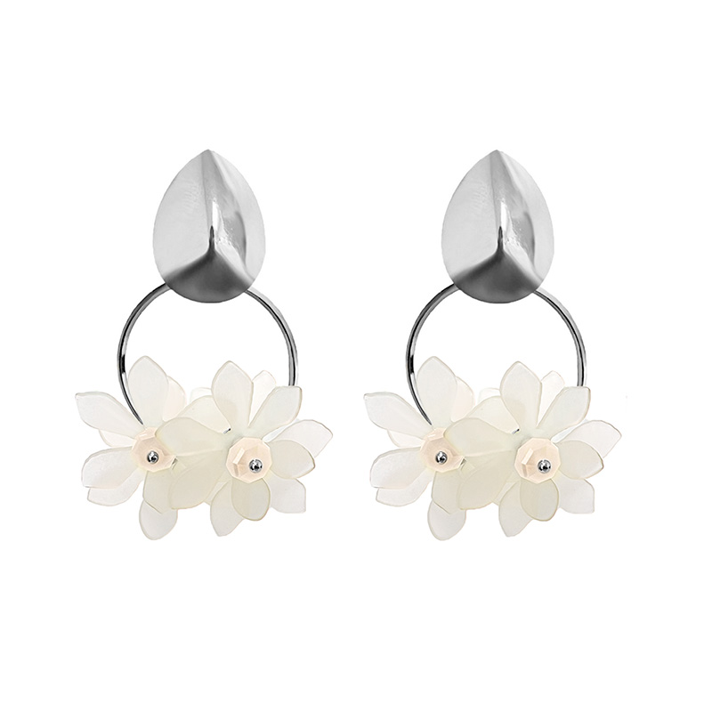 ORECCHINI PENDENTI CON FIORI IN PLASTICA - YNK2384E295