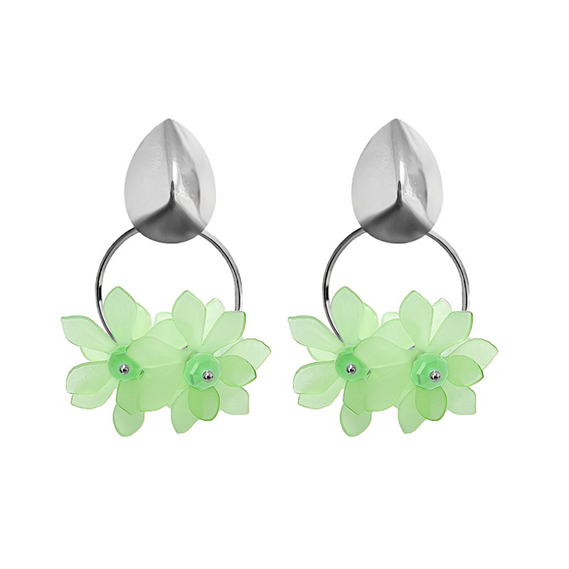 ORECCHINI PENDENTI CON FIORI IN PLASTICA - YNK2384E295