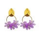 ORECCHINI PENDENTI CON FIORI IN PLASTICA - YNK2384E295