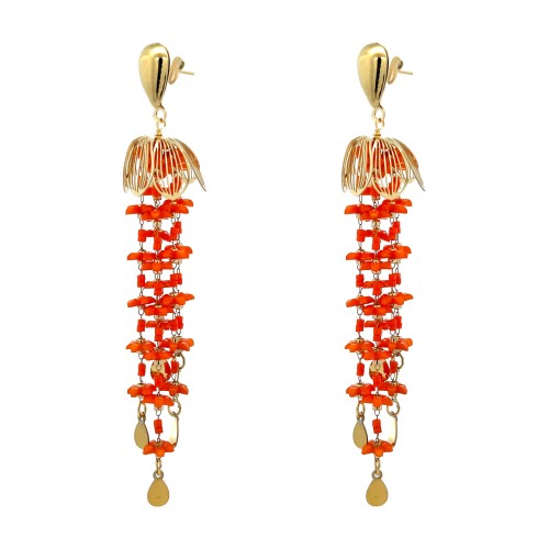 ORECCHINI PENDENTI CON FIORI - YNK23944F127