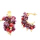 ORECCHINI A TRIPLO CERCHIO CON PERLINE E FIORI SMALTATI - YNK24104B823 ORECCHINI A TRIPLO CERCHIO CON PERLINE E FIORI SMALTATI - YNK24104B823