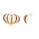 ORECCHINI CUORE CURVO INTRECCIATO SMALTATO - YNK24196B817 ORECCHINI CUORE CURVO INTRECCIATO SMALTATO - YNK24196B817