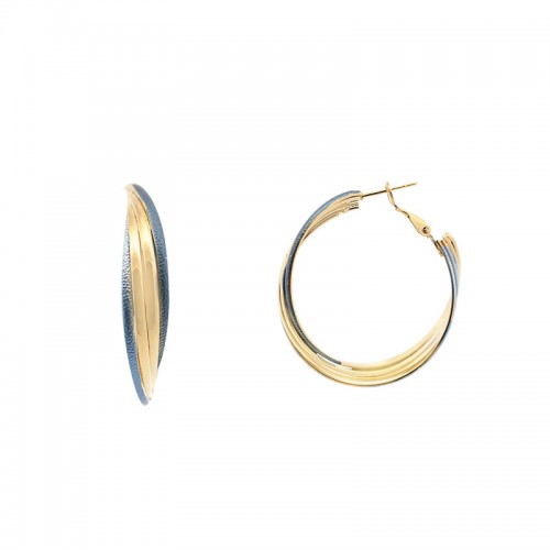 ORECCHINI SMALTATI A CERCHIO RITORTO - YNK24944B700