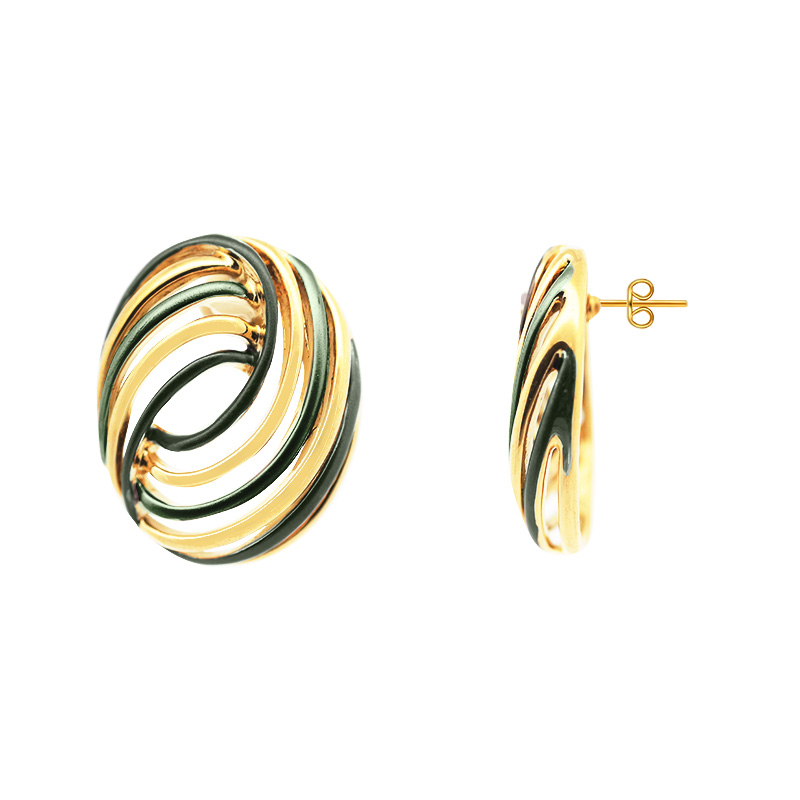 ORECCHINI CURVI INTRECCIATI SMALTATI - YNK2496B820 ORECCHINI CURVI INTRECCIATI SMALTATI - YNK2496B820