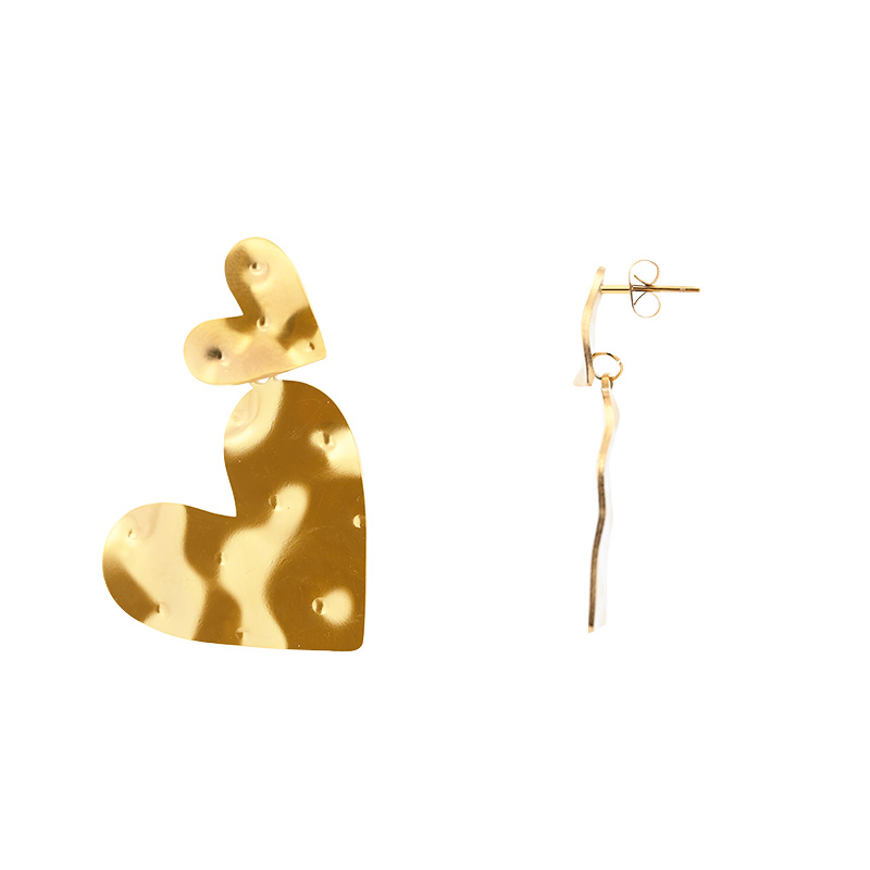 ORECCHINI PENDENTI CUORI MARTELLATI - YY2563O2 ORECCHINI PENDENTI CUORI MARTELLATI - YY2563O2