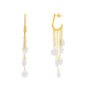 ORECCHINI CON NAPPE A CATENA E PETALI BIANCHI - YY2564C134 ORECCHINI CON NAPPE A CATENA E PETALI BIANCHI - YY2564C134