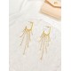ORECCHINI CON NAPPE A CATENA E PETALI BIANCHI - YY2564C134 ORECCHINI CON NAPPE A CATENA E PETALI BIANCHI - YY2564C134