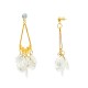 ORECCHINI PENDENTI CON PETALI BIANCHI - YY2564C135 ORECCHINI PENDENTI CON PETALI BIANCHI - YY2564C135