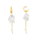 ORECCHINI CON NAPPE A CATENA E PETALI BIANCHI - YY2564C139 ORECCHINI CON NAPPE A CATENA E PETALI BIANCHI - YY2564C139