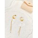 ORECCHINI CON NAPPE A CATENA E PETALI BIANCHI - YY2564C139 ORECCHINI CON NAPPE A CATENA E PETALI BIANCHI - YY2564C139