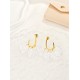 ORECCHINI PENDENTI CON PETALI BIANCHI - YY2564C140 ORECCHINI PENDENTI CON PETALI BIANCHI - YY2564C140