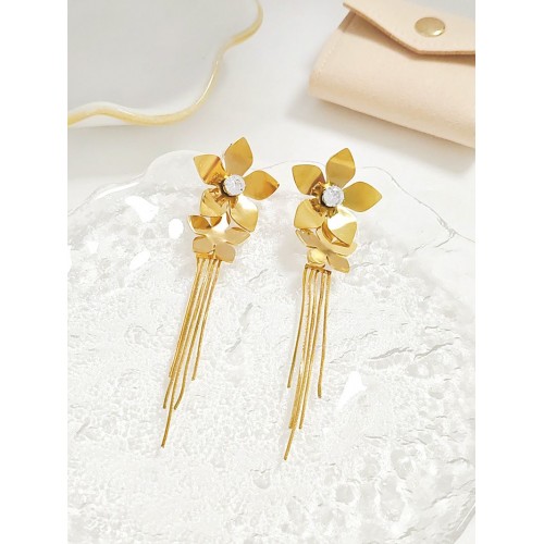 ORECCHINI PENDENTI FIORI CON NAPPE - YY2564C141