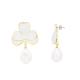 ORECCHINI PENDENTI TRIFOGLIO CON PERLA A GOCCIA - YY2564C144 ORECCHINI PENDENTI TRIFOGLIO CON PERLA A GOCCIA - YY2564C144