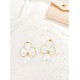 ORECCHINI PENDENTI TRIFOGLIO CON PERLA A GOCCIA - YY2564C144 ORECCHINI PENDENTI TRIFOGLIO CON PERLA A GOCCIA - YY2564C144