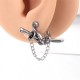 ORECCHINO SINGOLO SPADA CON CATENA - JJ23384E256