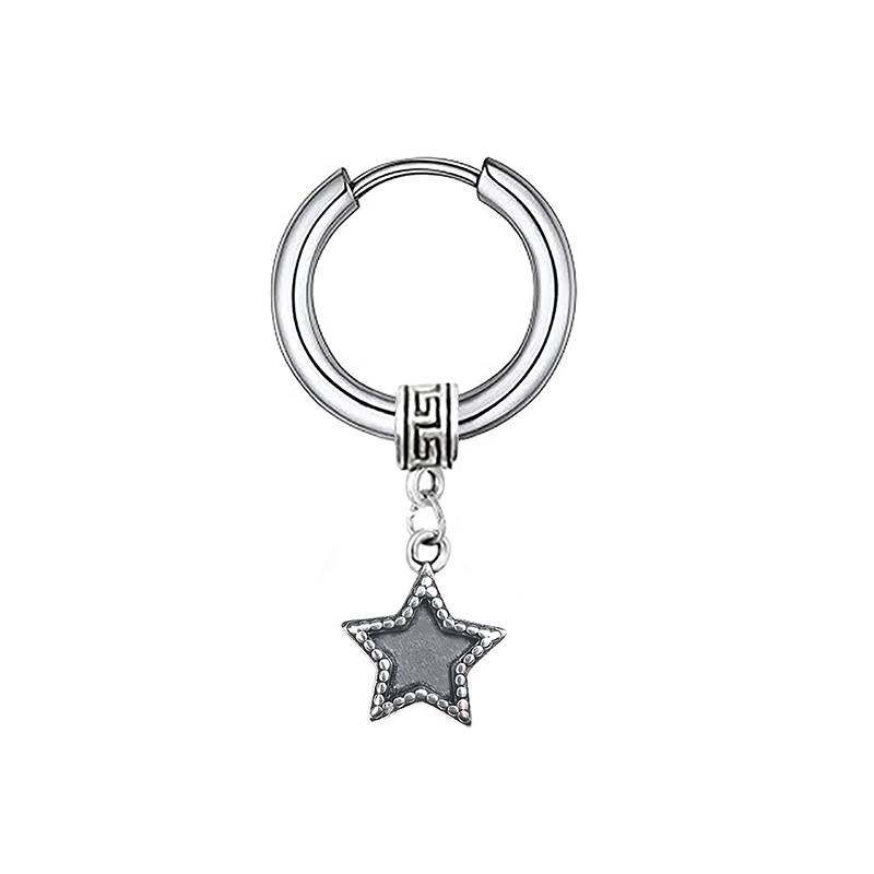 ORECCHINO A CERCHIO CON CIONDOLO STELLA - JJ2528C224