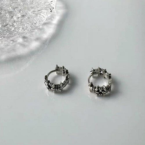 ORECCHINO A CERCHIO CON MOTIVO GIGLIO - JJ2528C226