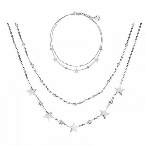 PARURE STELLA & ZIRCONIA & DOPPIO FILO - JN219188D1/C23