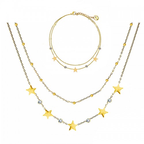 PARURE STELLA & ZIRCONIA & DOPPIO FILO - JN219188D1/C23