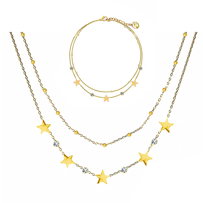 PARURE STELLA & ZIRCONIA & DOPPIO FILO - JN219188D1/C23