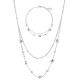 PARURE FIORE & ZIRCONIA & DOPPIO FILO - JN23888E842/E844
