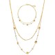 PARURE FIORE & ZIRCONIA & DOPPIO FILO - JN23888E842/E844