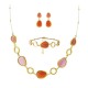 PARURE CRISTALLO COLORATO A FORMA ORGANICA - MY251152C257/C256/C255