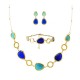PARURE CRISTALLO COLORATO A FORMA ORGANICA - MY251152C257/C256/C255