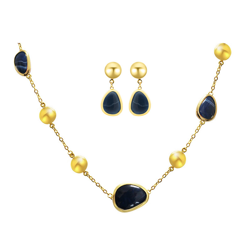 PARURE RESINA COLORATA A FORMA ORGANICA - MY251336C259/C258