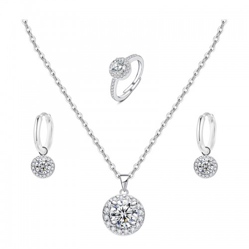 PARURE ZIRCONE ROTONDO COLORATO - MY25496B466/B465/B464