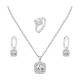 PARURE ZIRCONE QUADRATO COLORATO - MY25496B472/B471/B470