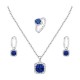 PARURE ZIRCONE QUADRATO COLORATO - MY25496B472/B471/B470