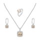 PARURE ZIRCONE QUADRATO COLORATO - MY25496B472/B471/B470